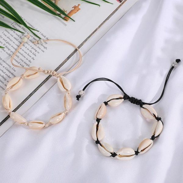 

anklets 2021 shell conch rope for women delicate charm anklet beach barefoot bracelet ankle leg chain foot jewelry, Red;blue