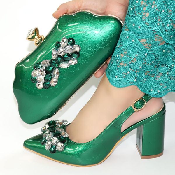 

summer italian style rhinestone high heels shoes and bag set quality sandals ladies for party tx-822 dress, Black