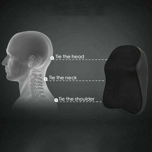 

seat cushions 1x car headrest pad memory foam pillow head neck rest support cushion black auto interior decoration