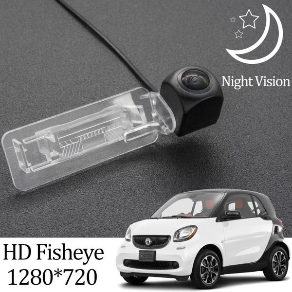 

car rear view cameras& parking sensors owtosin hd 1280*720 fisheye camera for smart fortwo w450 w451 1999-2014 eq fortwo/smart ed monitor