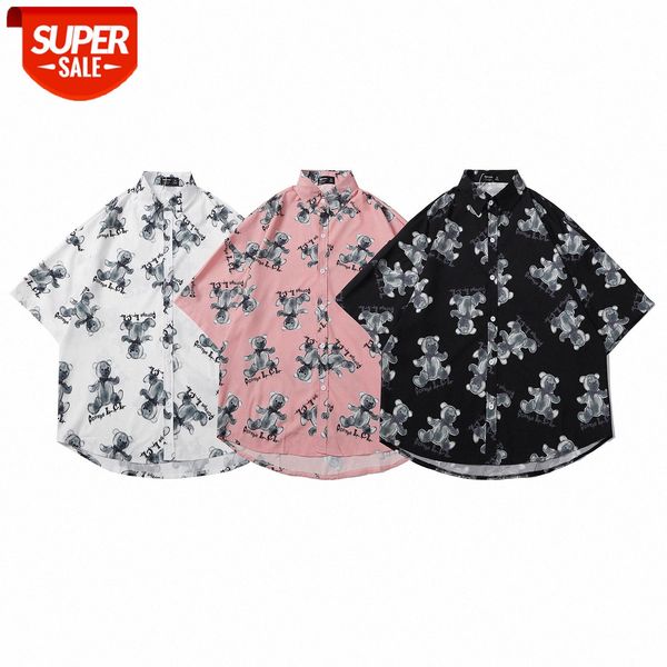 

brand supkcnxmc doll bear pattern shirt #wd6t, White;black