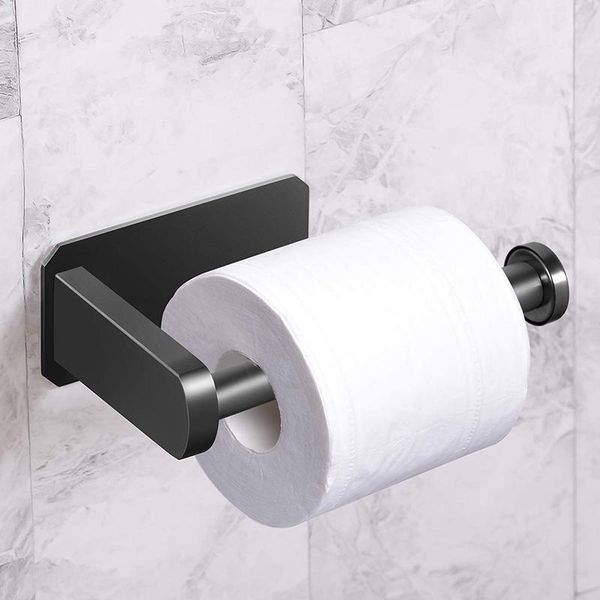 

toilet paper holder self adhesive kitchen washroom roll no drilling for bathroom stick on wall stainless holders