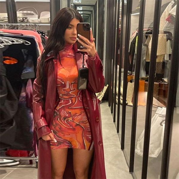 

casual dresses y2k mini dress stand-up collar long-sleeved mid-waist tight-fitting one-piece suit perspective stitching autumn women, Black;gray