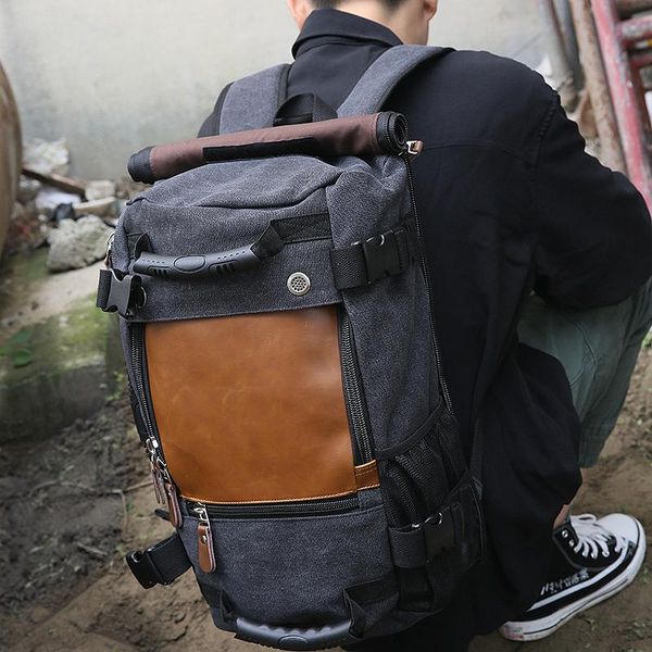 

backpack fashion men's vintage canvas mutifunctional outdoor mountaineering hiking climbing camping backpac