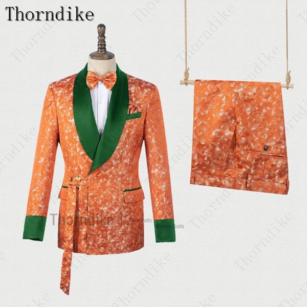 

thorndike print man suit with belt groom tuxedo green lapel groomsman custom made wedding costume homme(blazer+pants) men's suits & bla, White;black