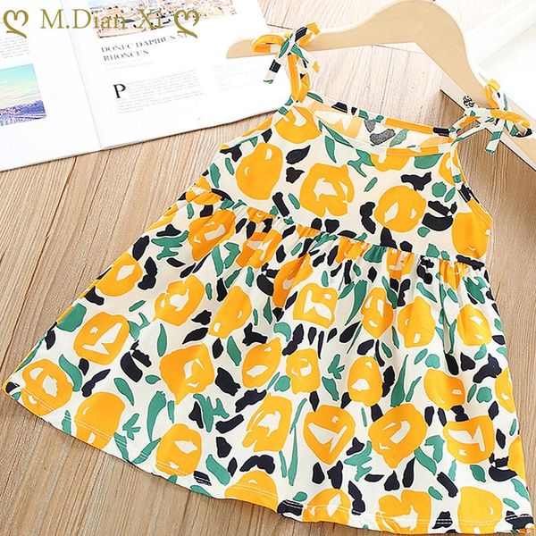 

girl's dresses baby clothing summer cotton dress beautiful fashion girls infant princess children soft clothes kids, Red;yellow