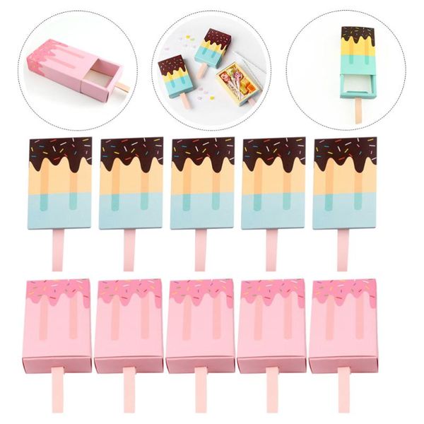 

20pcs creative gift cases ice cream shaped candy boxes stylish storage wrap