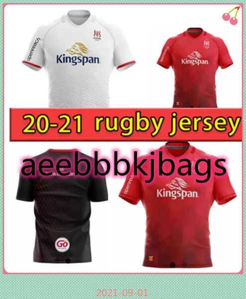 

2021 new rugby jersey 20 21 ulster home and away european size s-5xl, Black;gray