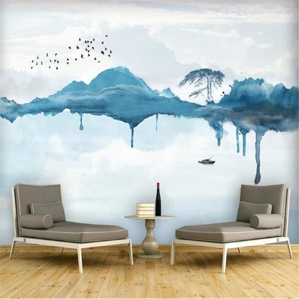 

wallpapers milofi custom mural wallpaper chinese modern simple abstract ink landscape background wall decorative