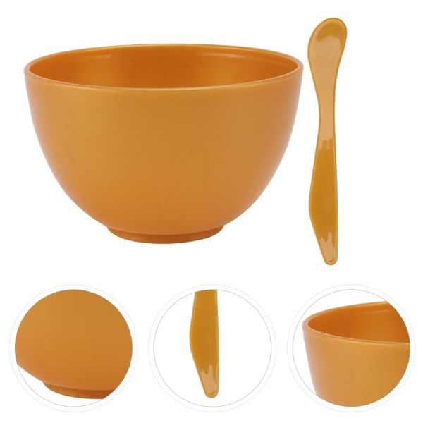 

eyebrow tools & stencils 1 set mask bowl diy face stirring beauty salon (golden)