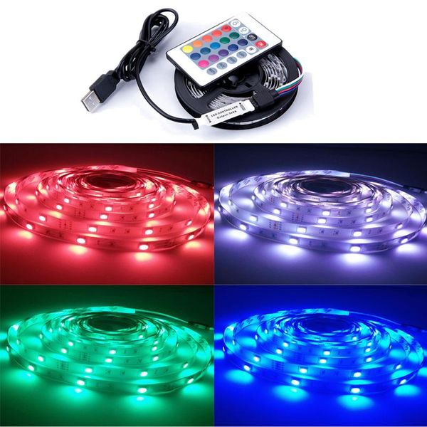 

strip light tv background lighting with remote control usb tape emitting diode flexible lamp diy decorative strips led