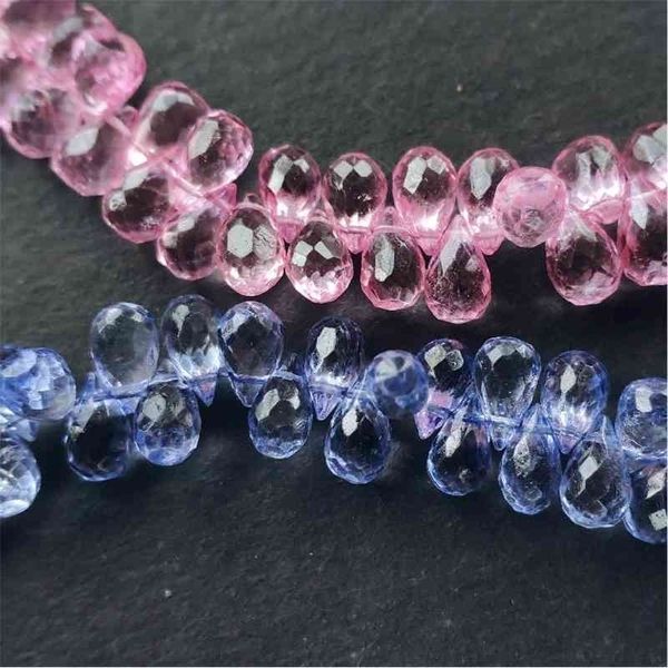 

icnway 2beads natural z 4x6mm 5x7mm faceted teardrop diy jewelry accessorie necklace bracelet earrings loose beads