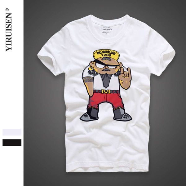 

fashion spring and summer men's short-sleeved t shirt, White;black
