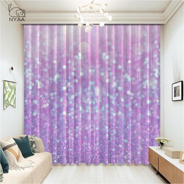 

blue purple and green backdrop glittering sparks curtains baby printed colorful curtain modern with hooks micro shading & drapes