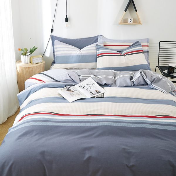 

all four pure cotton three piece set of student dormitory single double bedding