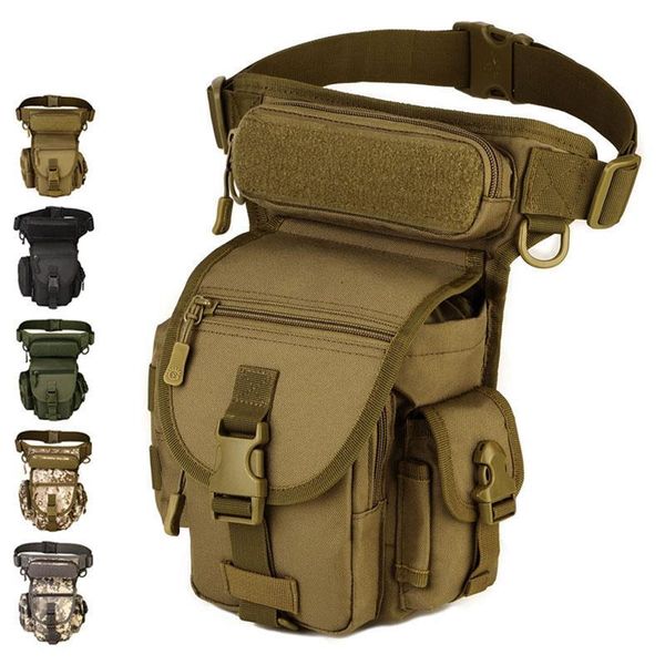 

nylon thigh leg drop bag man travel thigh hip belt bum fanny pack casual camping male tactical military hiking waist packs