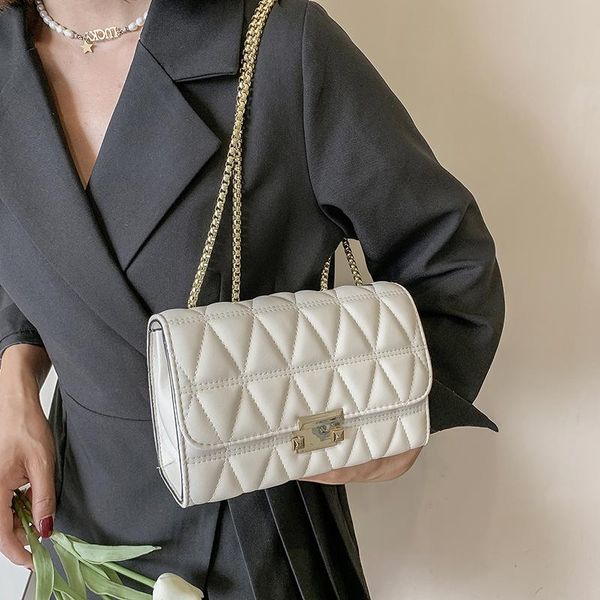 

evening bags pu leather crossbody for women 2021 designer chain shoulder handbags and purses female messenger bag 7497