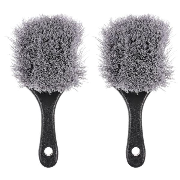 

car sponge 2pcs durable wheel brush with short handle for cleaning wheels rim