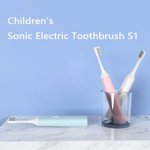 

smart home control children's sonic electric toothbrush s1 ipx7 waterproof replaceable battery ultrasonic automatic tooth brush