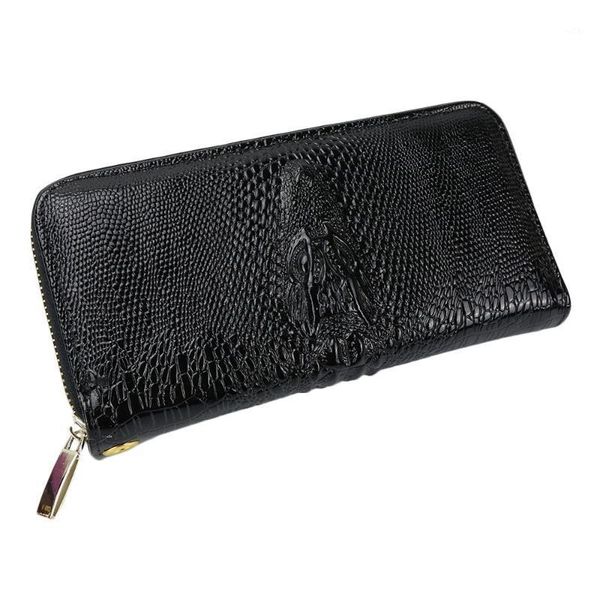 

fashion 2021 pu leather handbag women zipper large capacity hand holding package female coin purse phone bag carteras mujer wallets1, Red;black