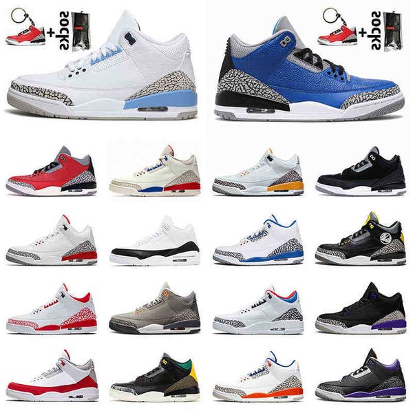 

jumpman new 3 3s cool grey count purple boots shoes fragment mens trainers womens shoes retro unc laser orange red cement shoes, Black