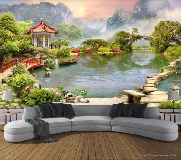 

wallpapers papel de parede garden landscape background wall 3d wallpaper mural,iving room tv bedroom papers home decor
