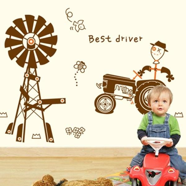 

cartoon happy farm children's room background decorative waterproof removable environmental protection wall stickers