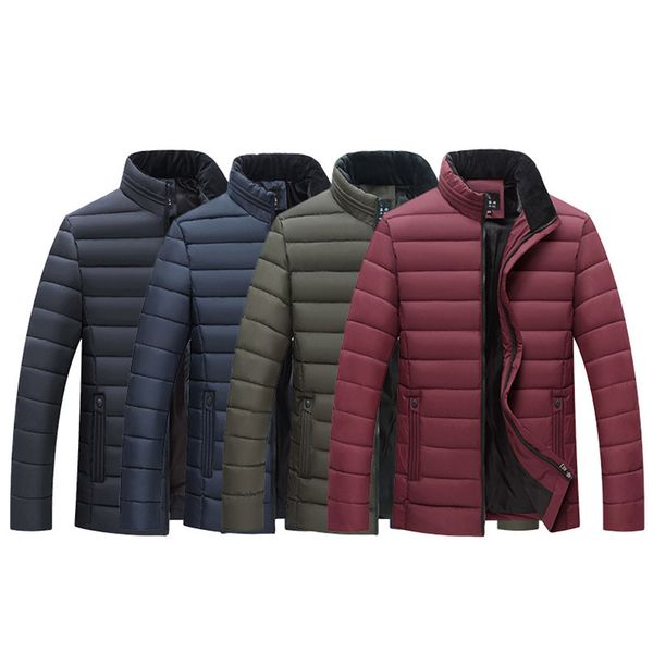 

Middle aged dad's winter down cotton padded jacket, Black