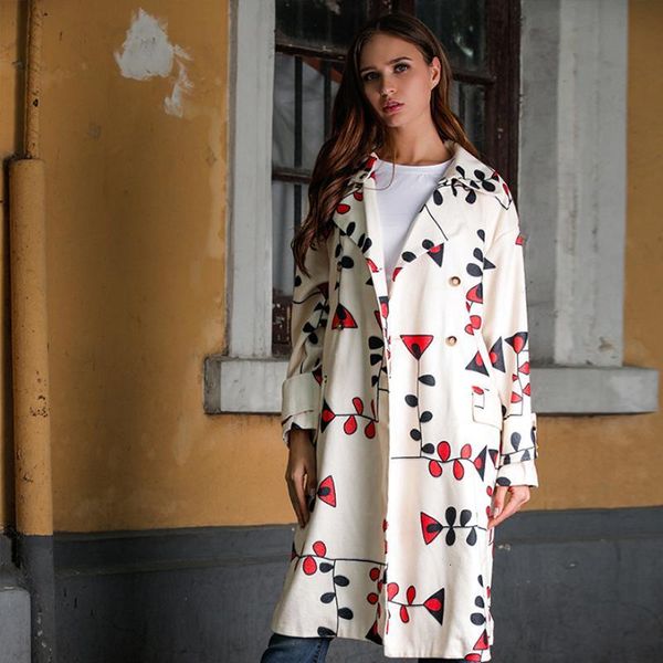 

Women's Wool & Blends Liva girl Loose Woolen Casual Long-sleeved Trench Women Autumn Winter Elegant Coat BWNL, Black