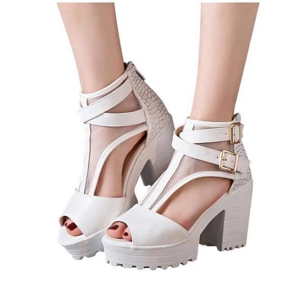 

fashion peep toe pure color breathable sandals ladies outdoor street open-toed light slippers women shoes 2021 tacones de damas, Black