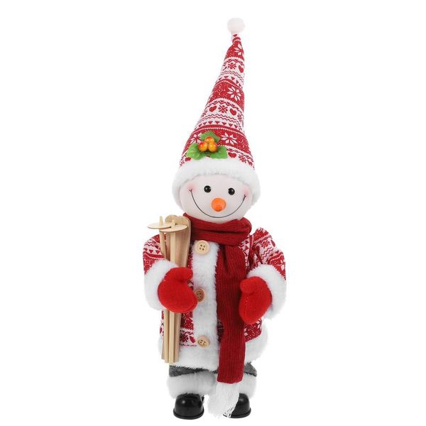 

party favor christmas electric music swing snowman ornament year adornment xmas children gift home deskcute kawii decor with box
