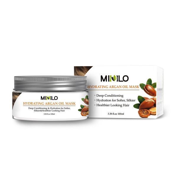 

100ml argan oil hair mask repair frizzy hair soft smooth deep repair keratin hair care without steaming baking dyeing baking