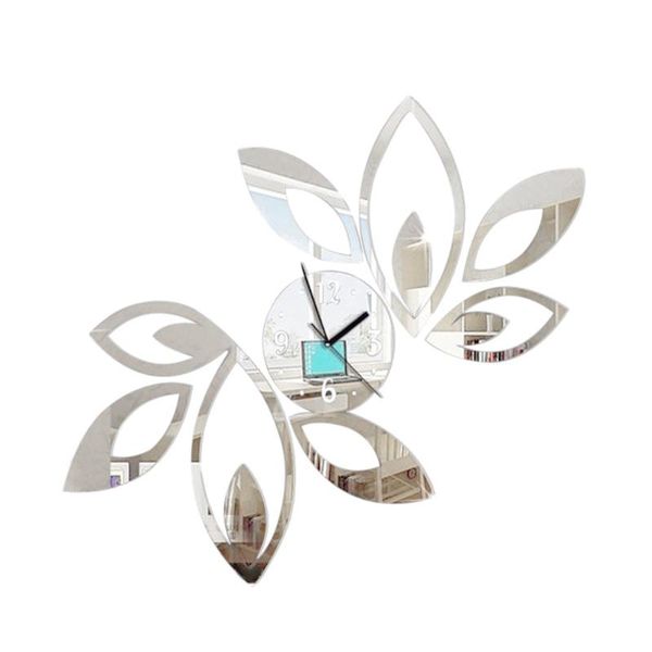 

mirrors modern removable mirror acrylic wall clock sticker art diy 3d home decor