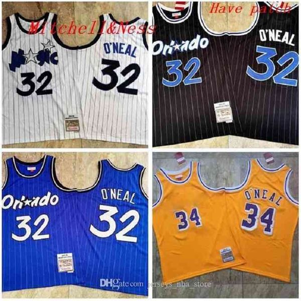 

Men 32 ShaqO'Neill Mitchell&Ness 1993-1994-95 Yellow White Black Basketball Jersey S-2XL, Color5