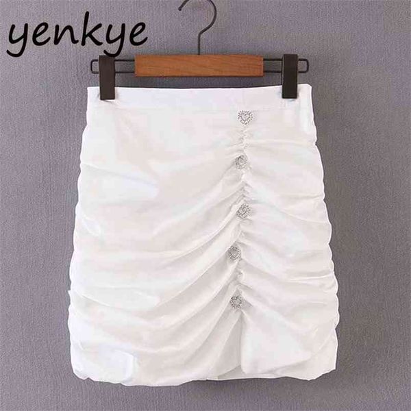 

skirts womens back zipper high waist chiffon draped mini skirt ljpz9173 210514, Black