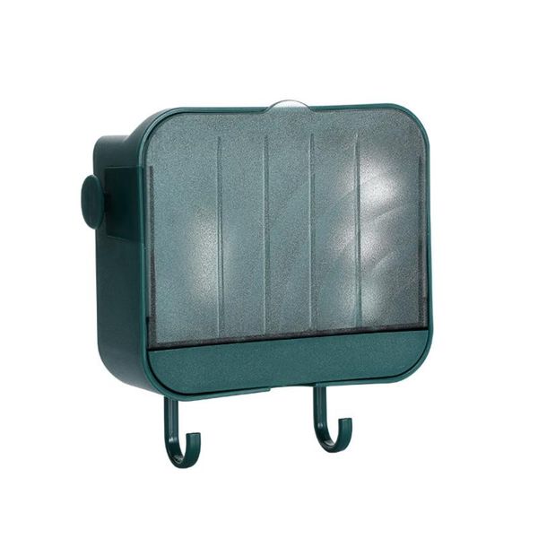 

soap dishes holder vertical dustproof box with cover for toilet creative