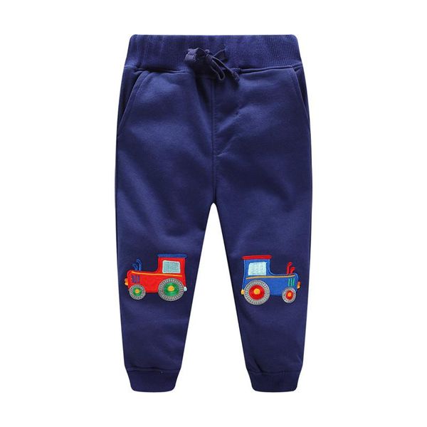 

trousers qnpqyx boys clothes cartoon cars kids sweatpants fashion drawstring baby girls full pants trouser, Blue