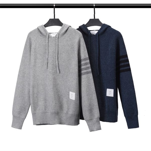 

thom brun new tb wool hoodie sweater british casual bottomed coat, Black