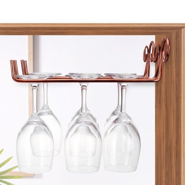 

tablewine racks vintage bronze iron glass hanging rack champagne stemware holder kitchen cabinet bar cup display shelf decoration