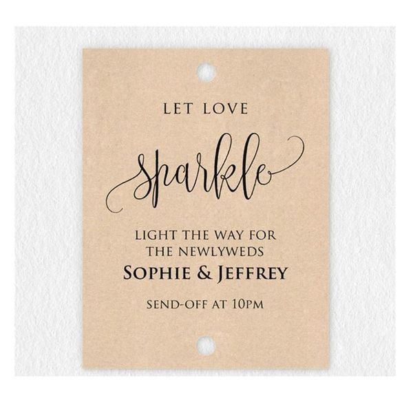 

greeting cards sparkler send off sign let love sparkle custom tags wedding
