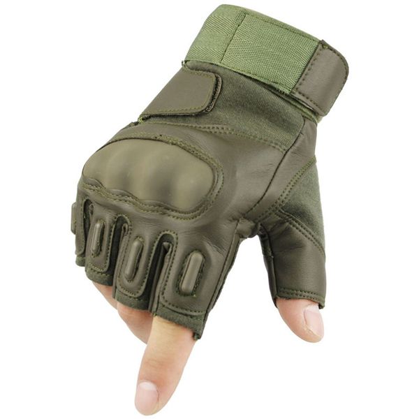 

casual half finger climbing gloves hard shell wear resistant glove cycling mittens leather protective motorcycle mitten, Black
