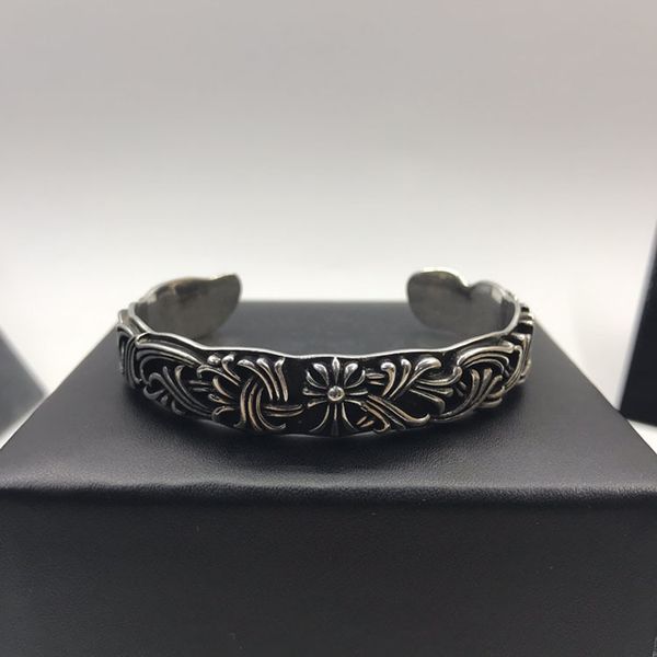 

design jewelry croquet cross pattern open classic cross bracelet personality men and women, Black