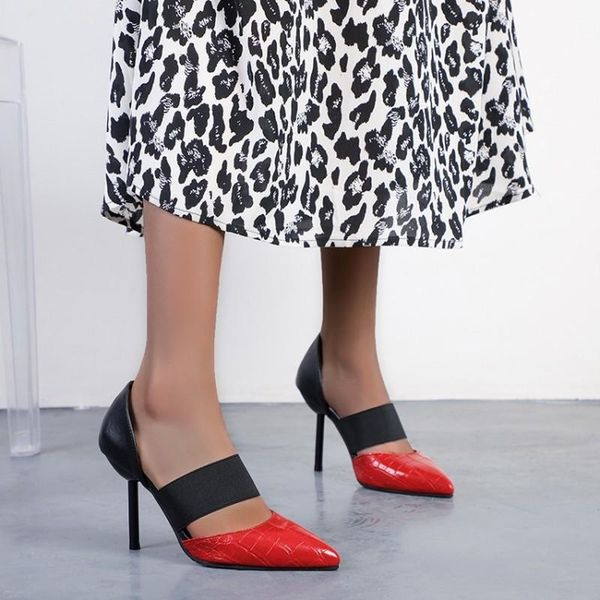 

dress shoes pumps spring and autumn style pointed fashion single high heels party women's 9cm plus size 34-48, Black