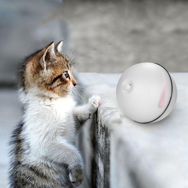 

cat toys toy rolling ball led red light motion activated pet interactive