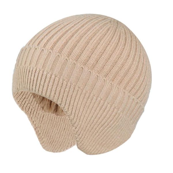 

berets 2021 winter earmuff cap men's outdoor knitted hat women's thicken warm beanies skull windproof earflaps bonnet chapeu, Blue;gray