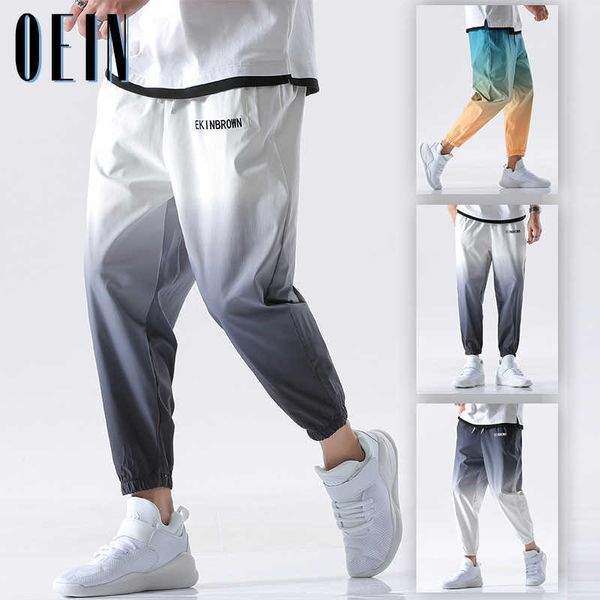 Oein novo hip hop streetwear corredores calças homens 2021 casual carga calça calça alta rua elástica elástica painéis harem calças homem x0723