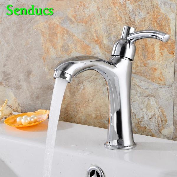 

bathroom sink faucets senducs single cold basin faucet quality zinc alloy ly design deck mounted