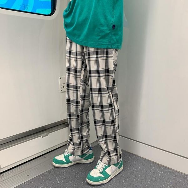 

women's pants & capris cool vintage hip hop plaid fashion girl harajuku baggy summer female casual funny gothic basic, Black;white