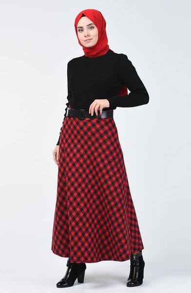 

ethnic clothing minahill red skirt 5310c-04