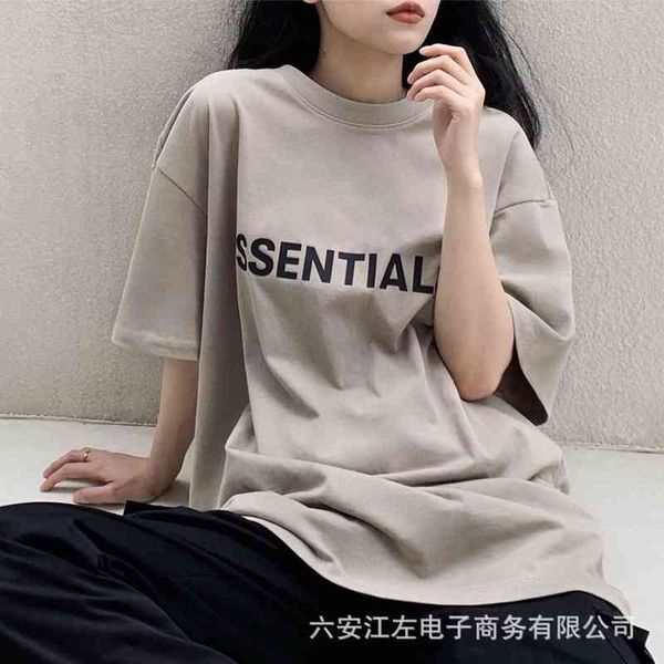 

feel of god essentials fog double thread short sleeve t-shirt, Black